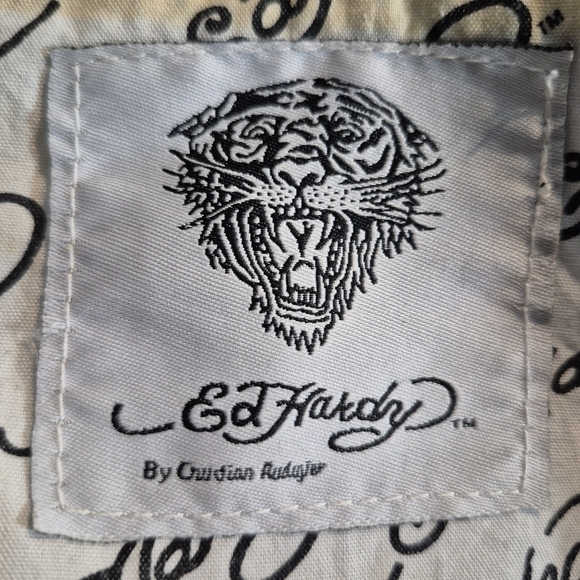 Vintage Ed Hardy Black Skull Tote/Messenger Bag - Picture 12 of 16